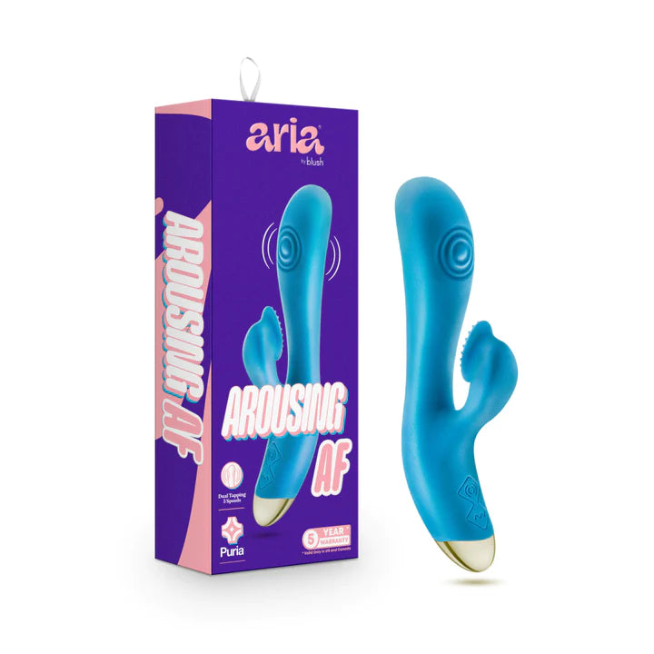 Blush 8-Inch Textured Dual Clit Sucking Rabbit Vibrator