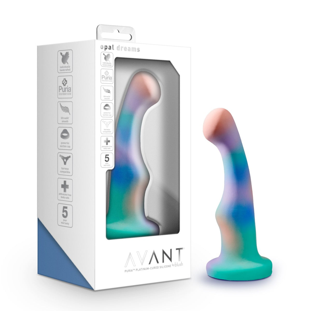 Blush Avant Artisan 6-Inch Curved P-Spot & G-Spot Dildo with Suction Cup Base