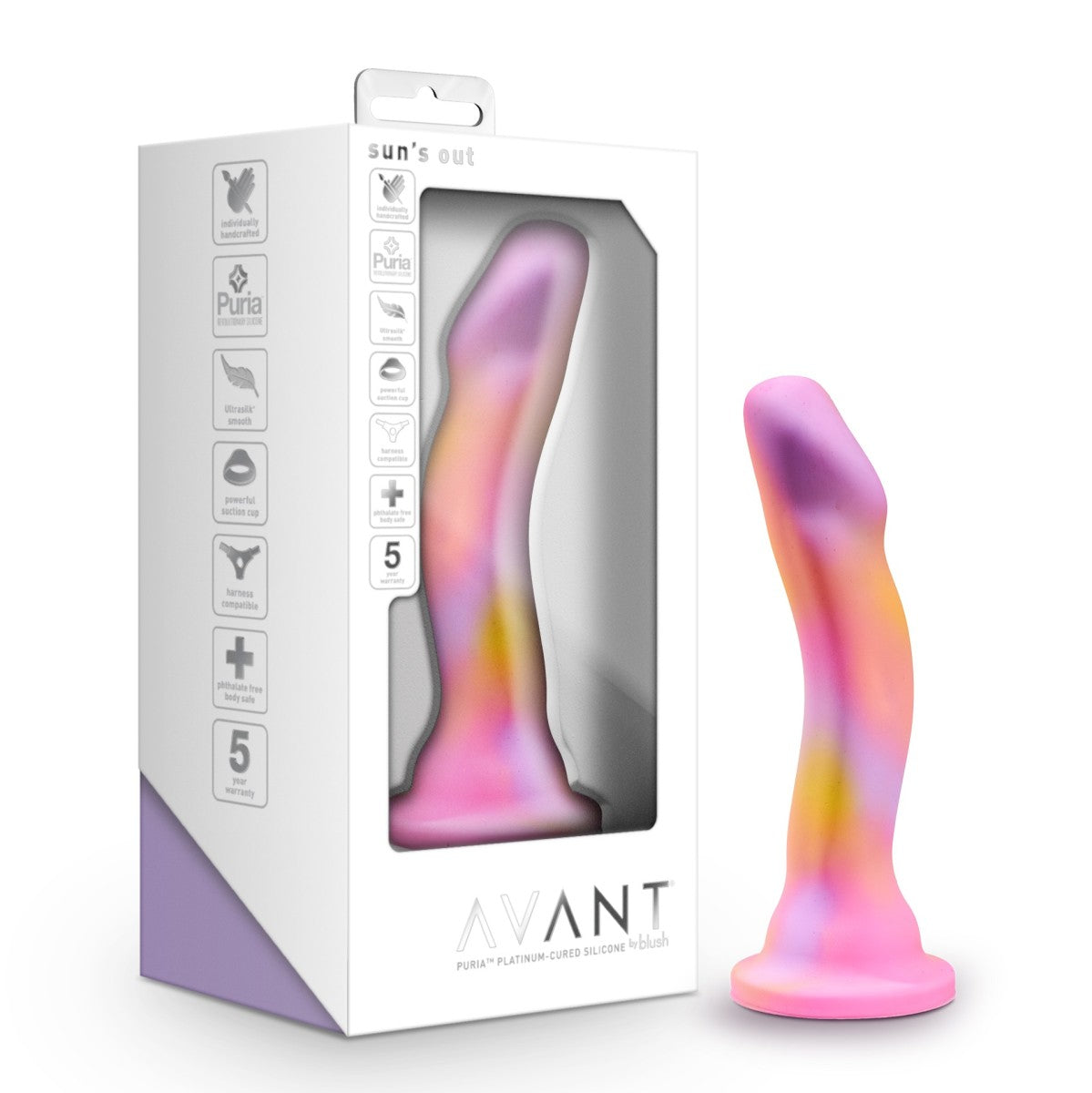 Blush Avant Artisan 7-Inch Curved P-Spot & G-Spot Dildo with Suction Cup Base