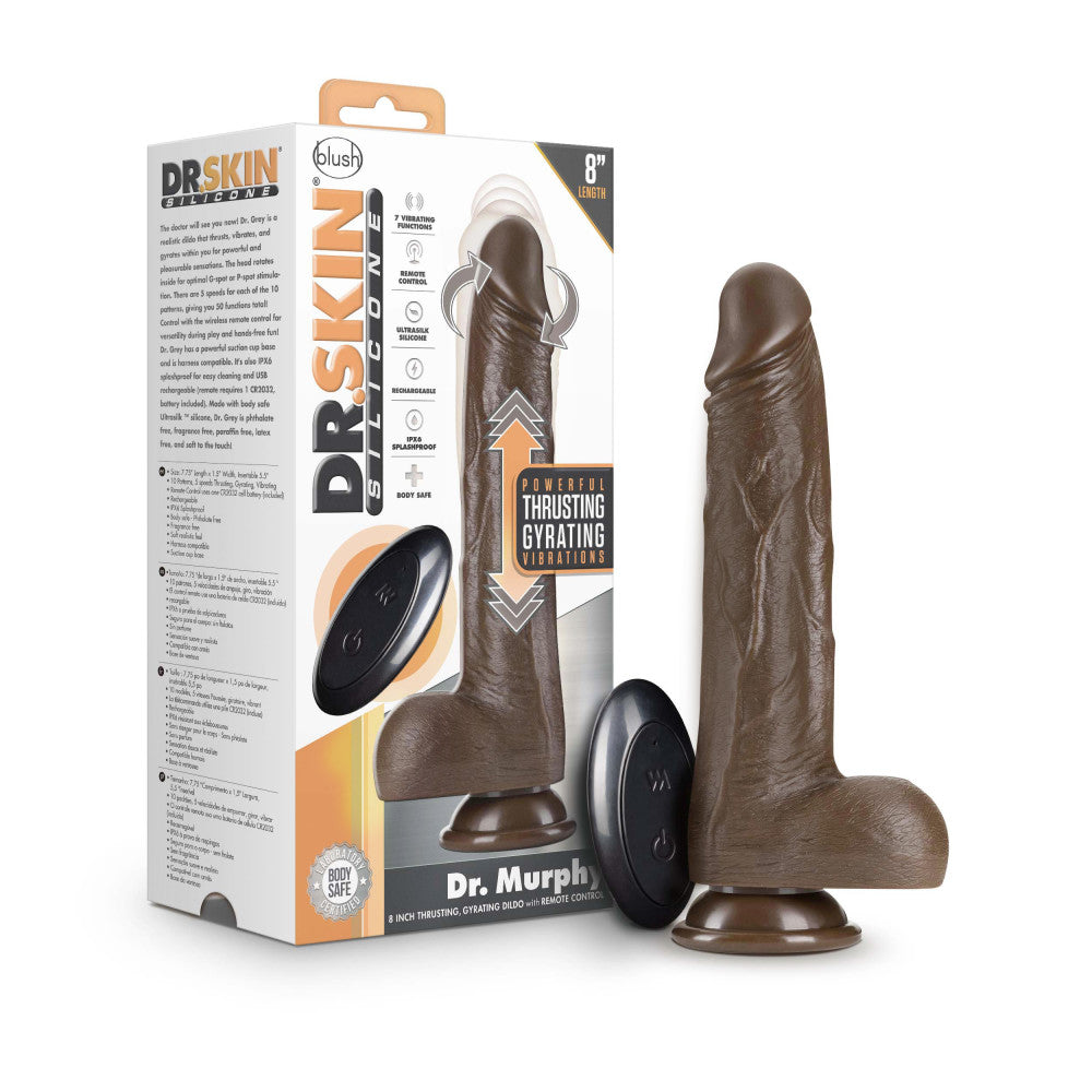 Blush 8.75-Inch Thrusting & Vibrating Realistic Dildo with Suction Cup Base