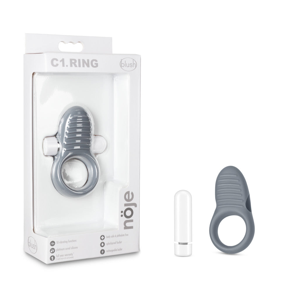 Blush Noje Slate Rechargeable Vibrating Cock Ring