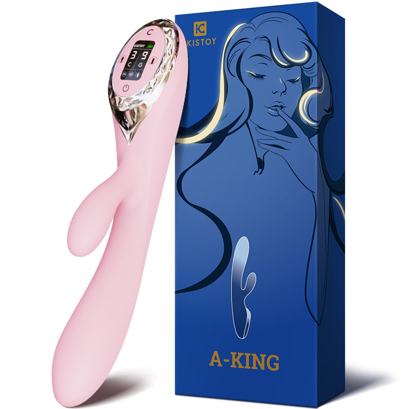 KISSTOY A-King Air Inflatable Rabbit Vibrating Dildo