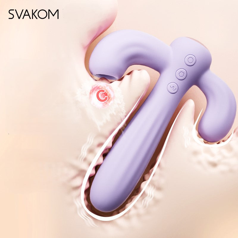 SVAKOM 仙人掌吸盘兔子振动器带肛门塞