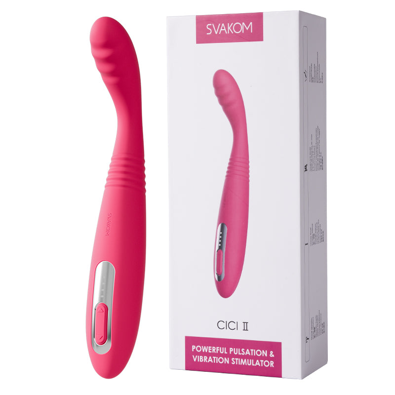 SVAKOM Cici 2 Flexible Ribbed Slim Thrusting G-Spot Vibrator