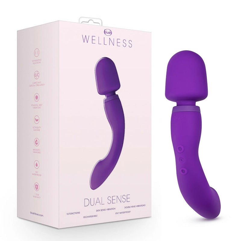 Wellness By Blush | Dual Sense 10 Function Massage Wand Vibrator